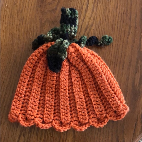 yarn hot off the hook Other - Pumpkin baby 🍁fall🍁 🦃photo prop hat Autuman